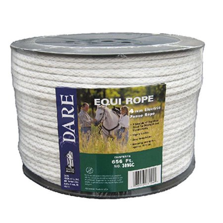 DARE PRODUCTS 3095 4 mm. x 656 ft. Heavy Duty Polyethylene Braided Equip-Rope, White DA570981